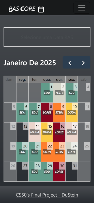 RasCORE - Scheduling Application
